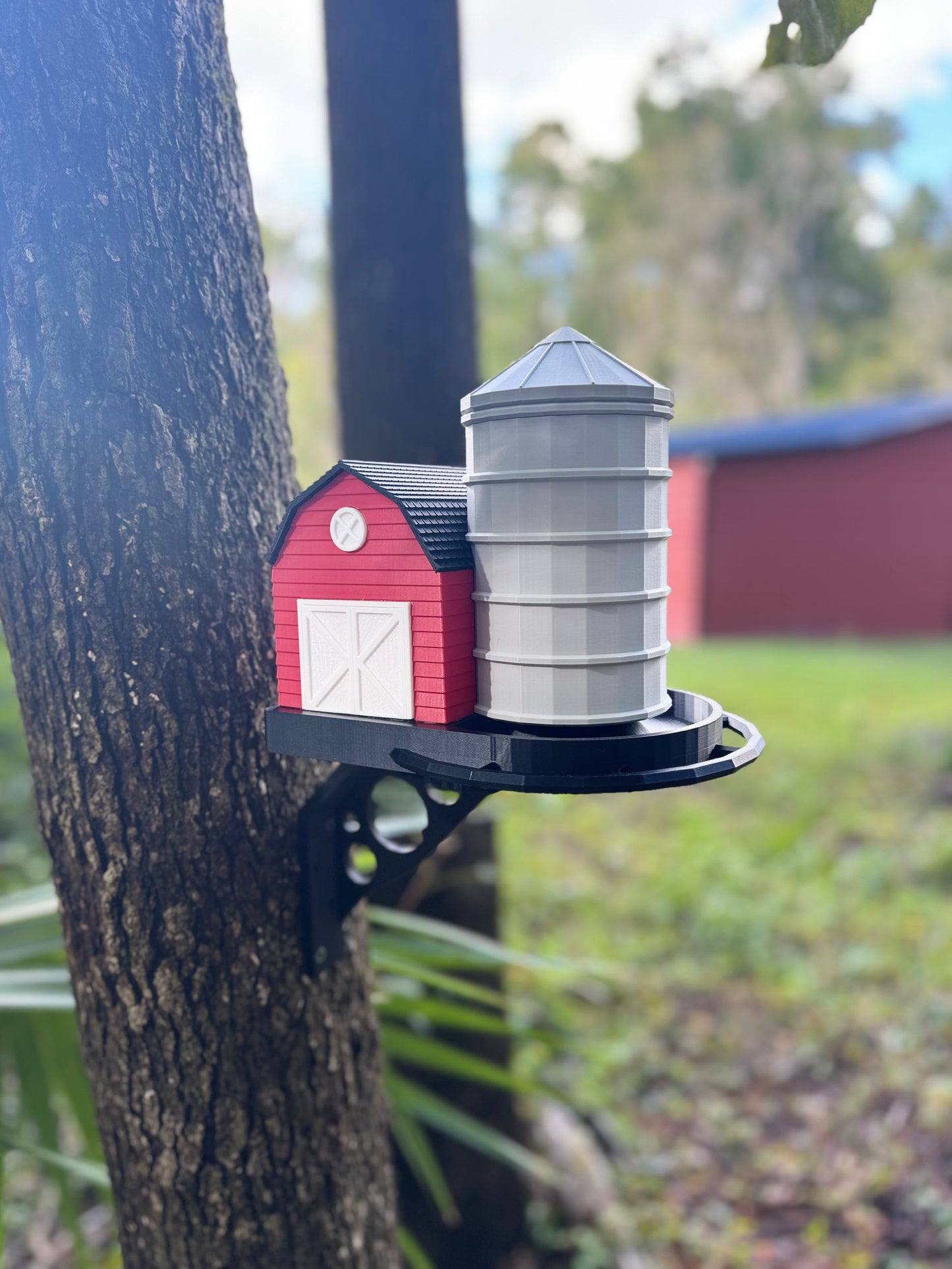 Rustic Barn Bird Feeder